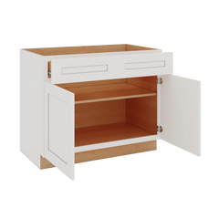 Modernform Cabinet White Shaker 42" W X 34 1/2" H X 24" D Double Door Base Cabinet