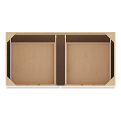 CNC Luxor White 48" W Full Height Four Door Base Cabinet W/ 2 Pullout Shelf