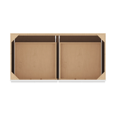 CNC Luxor White 48" W Full Height Four Door Base Cabinet W/ 4 Pullout Shelf