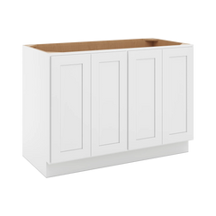 CNC Luxor 5-Piece White 48" W Full Height Four Door Base Cabinet