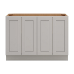 CNC Luxor Misty Grey 48" W Full Height Four Door Base Cabinet