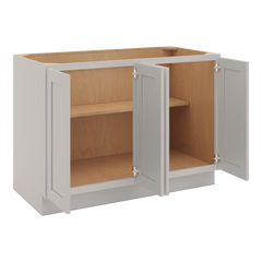 CNC Luxor Misty Grey 48" W Full Height Four Door Base Cabinet