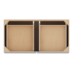 CNC Luxor Misty Grey 48" W 2 Drawer Four Door Base Cabinet W/ 2 Pullout Shelf