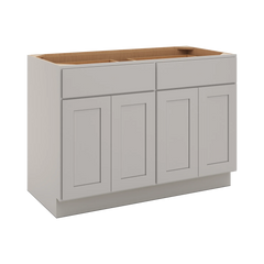 CNC Luxor Misty Grey 48" W 2 Drawer Four Door Base Cabinet
