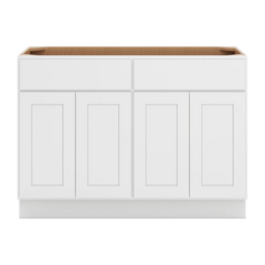 CNC Luxor White 48" W 2 Drawer Four Door Base Cabinet