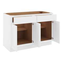 CNC Luxor White 48" W 2 Drawer Four Door Base Cabinet