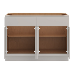 CNC Luxor Misty Grey 48" W 2 Drawer Four Door Base Cabinet