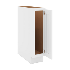 CNC Luxor 5-Piece White 09" W Full Height Single Door Base Cabinet