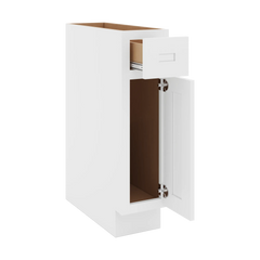 CNC Luxor 5-Piece White 09" W Single Door Base Cabinet