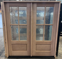 6 ft. x 6 ft. 8 in. Mahogany Classic 4 Lite Prehung Exterior Door
