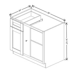 J&K Almond S2 Base Blind Corner - 39"W