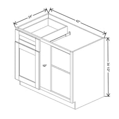 J&K Almond S2 Base Blind Corner - 42" W