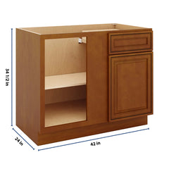 J&K Mocha Glazed K10 Base Blind Corner - 42" W