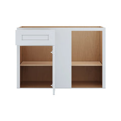 J&K White Shaker S8 Base Blind Corner - 42" W