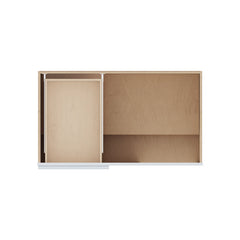 J&K White Shaker S8 Base Blind Corner - 42" W