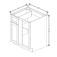 Wolf Classic Dartmouth 5-piece White Paint 36"W Base Blind Cabinet