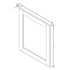 J&K Almond S2 Dummy Door Panel 24" W