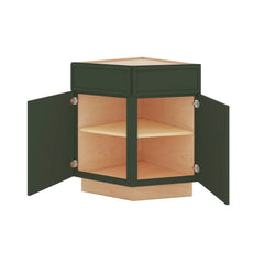 Modernform Cabinet Slim Sage Green 24" W X 34 1/2" H X 24" D Base End Corner Cabinet