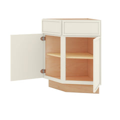 Modernform Cabinet Slim Dove White 24" W X 34 1/2" H X 24" D Base End Corner Cabinet