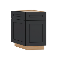 Modernform Cabinet Onyx Black Shaker 24" W X 34 1/2" H X 24" D Base End Corner Cabinet