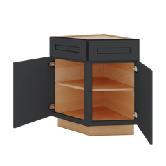 Modernform Cabinet Onyx Black Shaker 24" W X 34 1/2" H X 24" D Base End Corner Cabinet