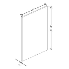 CNC Classic Broadway Nimbus 3/4" W X 34 1/2" H X 22" D End Panel