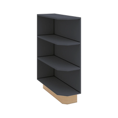 Modernform Cabinet Onyx Black Shaker 09" W X 34 1/2" H X 24" D Base End Open Shelf