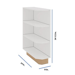 Modernform Cabinet White Shaker 09" W X 34 1/2" H X 24" D Base End Open Shelf