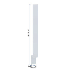 J&K White Shaker S8 Base Filler 3" W x 34 1/2" H