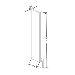 J&K Almond S2 Base Filler 6" W x 34 1/2" H