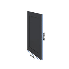 Modernform Cabinet Onyx Black Shaker 3/4" W X 29 1/2" X 20 1/2" D Base Decorative Panel