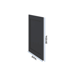 Modernform Cabinet Onyx Black Shaker 3/4" W X 29 1/2" X 23 1/2" D Base Decorative Panel