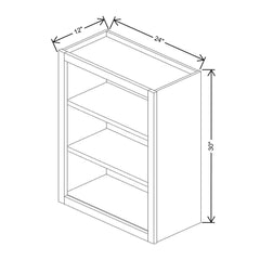 Wolf Classic Dartmouth Pewter Paint 24"W X 30"H Wall Bookcase