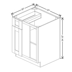 Fabuwood Allure Luna Desert Oak 36" To 39" W X 34 1/2" H X 24" D Blind Base Cabinet