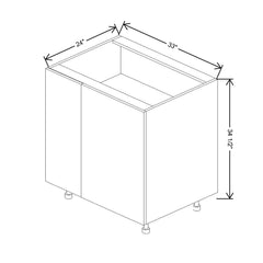 Fabuwood Ovela Catalina Como Ash 1 39" To 42" W X 34 1/2" H X 24" D Full Height Blind Base Cabinet