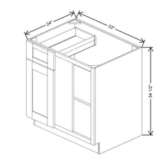 Fabuwood Allure Onyx Macadamia Beige 39" To 42" W X 34 1/2" H X 24" D Blind Base Cabinet