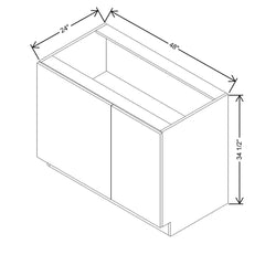 CNC Concord Elegant Ocean 48 To 51" W X 34 1/2" H Full Height Blind Base Cabinet