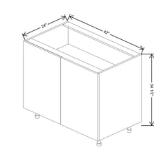 Fabuwood Ovela Catalina Ida 2 48" To 51" W X 34 1/2" H X 24" D Full Height Blind Base Cabinet