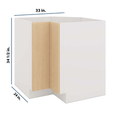 Modernform Cabinet Natural Oak 33" W X 34 1/2" H X 24" D Base Diagonal Corner w/Lazy Susan Cabinet