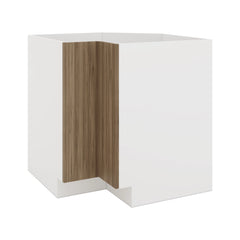 Modernform Cabinet Walnut 33" W X 34 1/2" H X 24" D Base Diagonal Corner w/Lazy Susan Cabinet