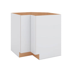 Modernform Cabinet Matte White 33" W X 34 1/2" H X 24" D Base Diagonal Corner w/Lazy Susan Cabinet