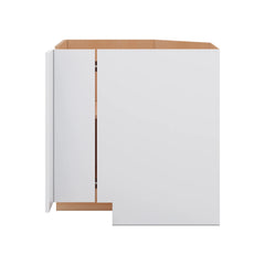 Modernform Cabinet Matte White 33" W X 34 1/2" H X 24" D Base Diagonal Corner w/Lazy Susan Cabinet