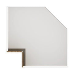 Modernform Cabinet Walnut 33" W X 34 1/2" H X 24" D Base Diagonal Corner w/Lazy Susan Cabinet