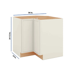 Modernform Cabinet Slim Dove White 36" W X 34 1/2" H X 24" D Lazy Susan Base Cabinet