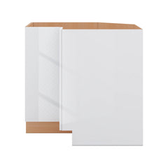 Modernform Cabinet Gloss White 36" W X 34 1/2" H X 24" D Base Diagonal Corner w/Lazy Susan Cabinet