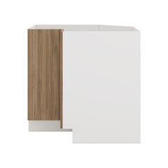 Modernform Cabinet Walnut 36" W X 34 1/2" H X 24" D Base Diagonal Corner w/Lazy Susan Cabinet
