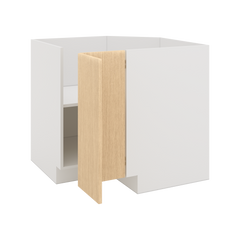 Modernform Cabinet Natural Oak 36" W X 34 1/2" H X 24" D Base Diagonal Corner w/Lazy Susan Cabinet