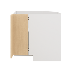 Modernform Cabinet Natural Oak 36" W X 34 1/2" H X 24" D Base Diagonal Corner w/Lazy Susan Cabinet