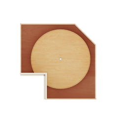 Modernform Cabinet Slim Dove White 36" W X 34 1/2" H X 24" D Lazy Susan Base Cabinet