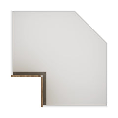 Modernform Cabinet Walnut 36" W X 34 1/2" H X 24" D Base Diagonal Corner w/Lazy Susan Cabinet